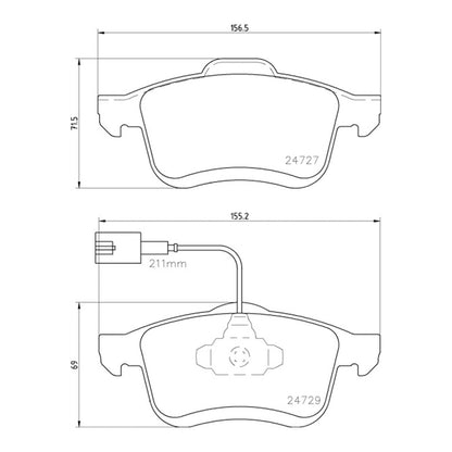 Przednie klocki hamulcowe Brembo