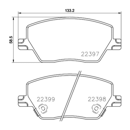 Klocki hamulcowe przednie z akcesoriami Brembo
