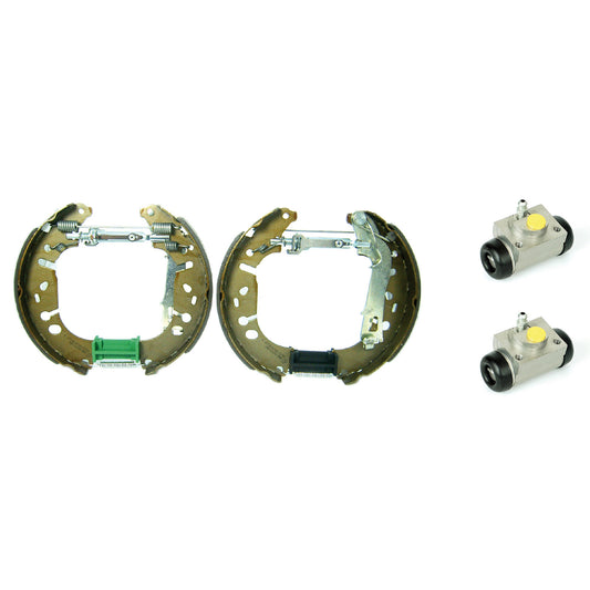 Zestaw zamontowanych tylnych szczęk hamulcowych 228Ø Brembo