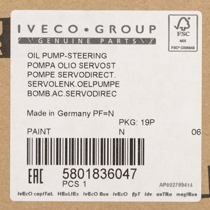Pompa wspomagania kierownicy Iveco OE 5801836047