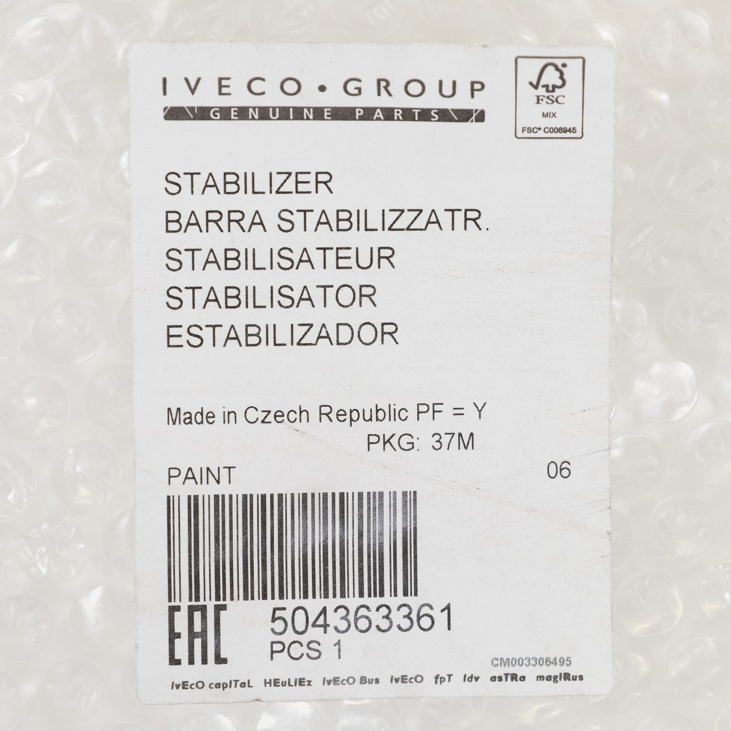 Kompletny stabilizator tylny