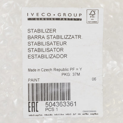 Kompletny stabilizator tylny