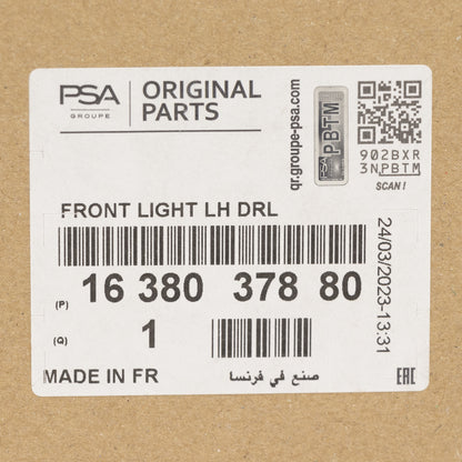 Reflektor przedni PSA OE 1638037880