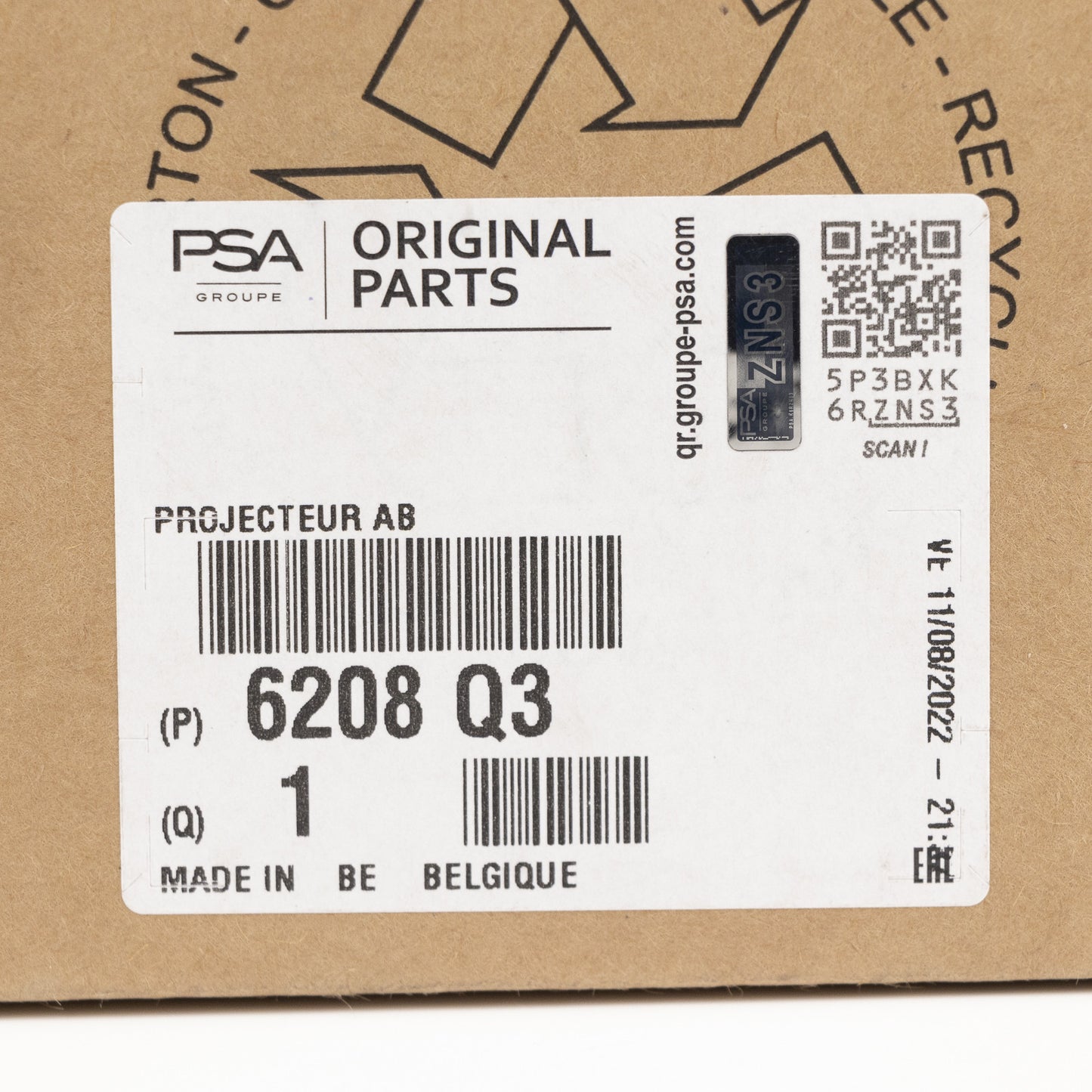 Reflektor przeciwmgielny prawy/lewy PSA OE 6208Q3