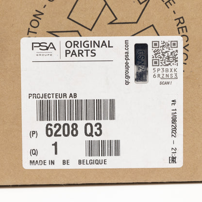 Reflektor przeciwmgielny prawy/lewy PSA OE 6208Q3