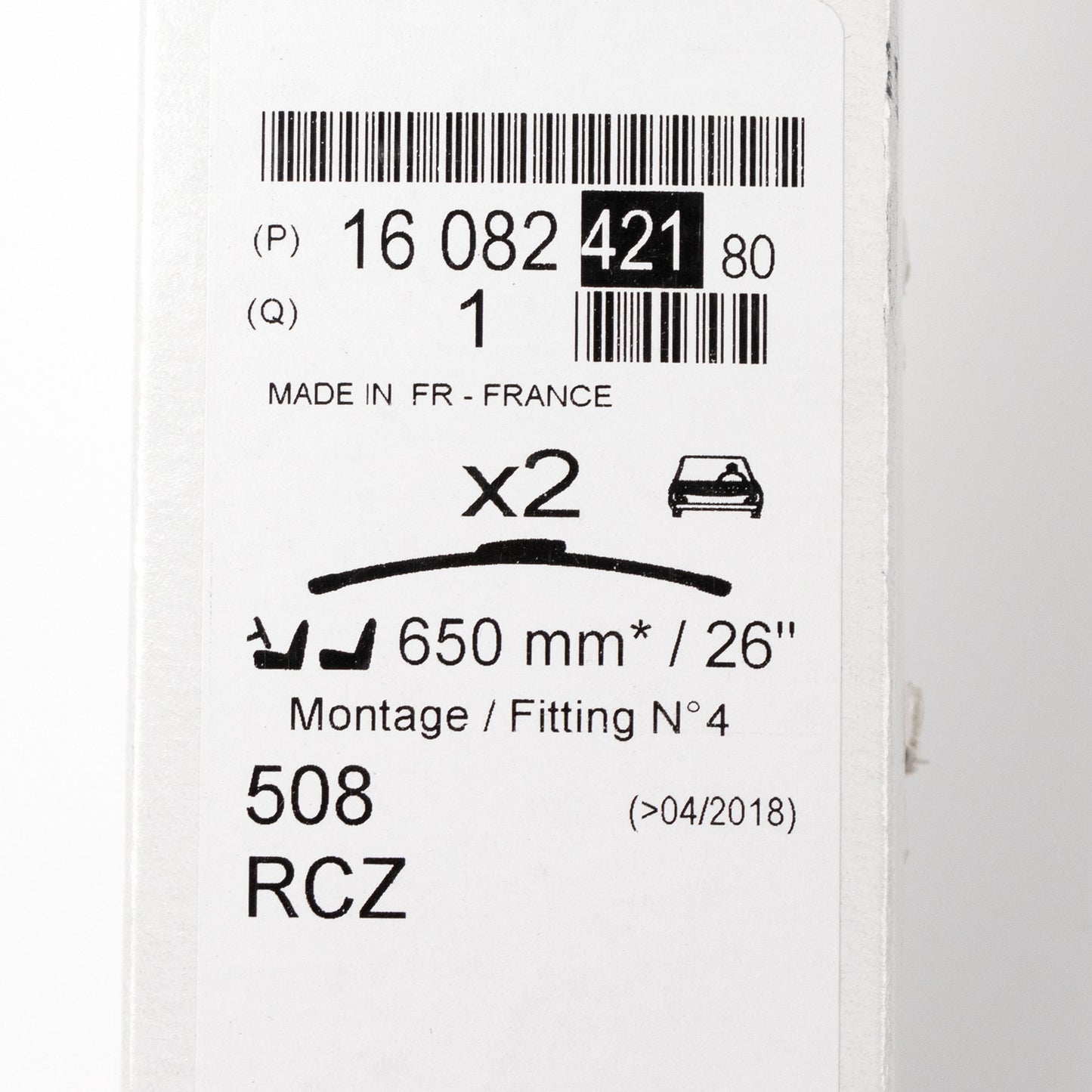 Zestaw piór wycieraczek 65-65 cm PSA