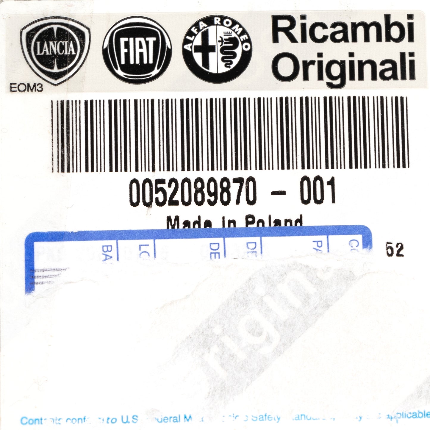 Podnośnik elektryczny po lewej stronie, oryginalny