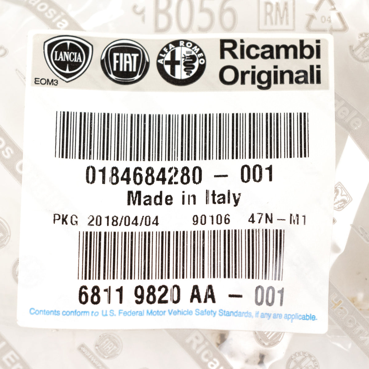 Pokrętło regulacji oparcia fotela FCA Alfa Romeo MiTo 184684280