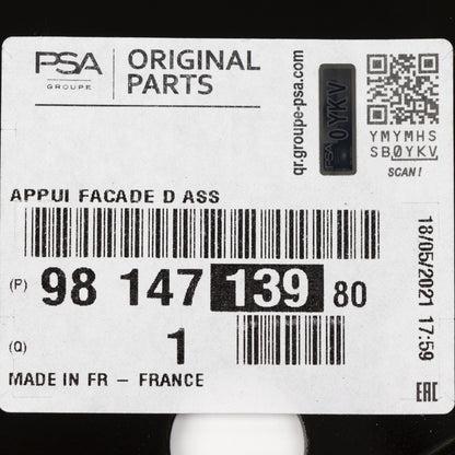 Półprzednia blacha z przodu po prawej stronie PSA OE 9814713980