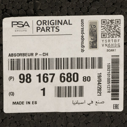 Amortyzator uderzeń, amortyzator zderzeniowy Traverse PSA OE 9816768080