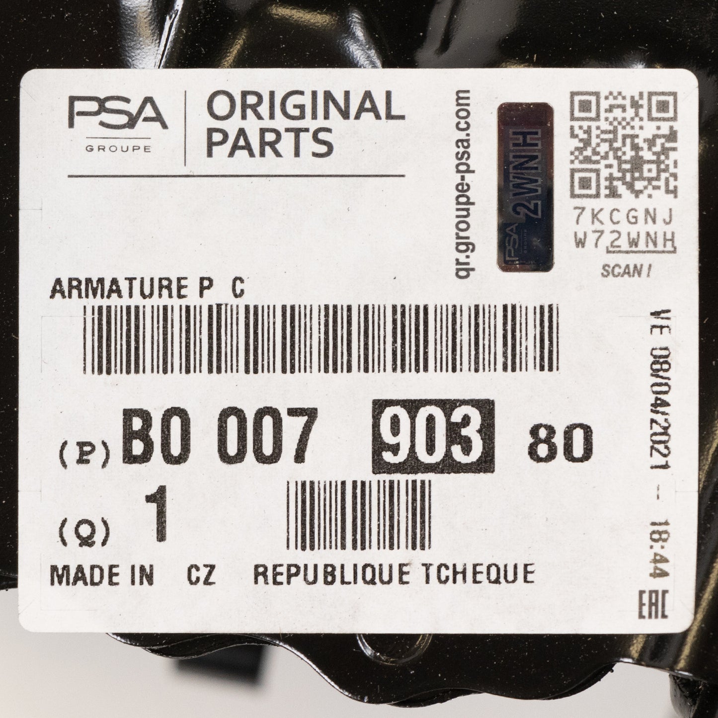 Poprzeczka, amortyzator przedni PSA OE B000790380