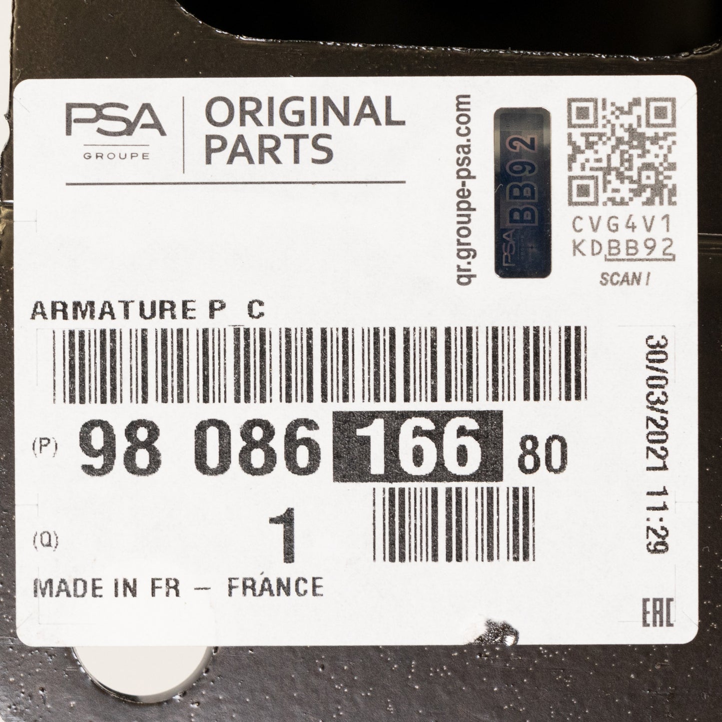 Poprzeczka, amortyzator tylny PSA OE 9808616680