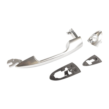 Klamka drzwi przednich lewych, plastikowa, wygląd aluminium