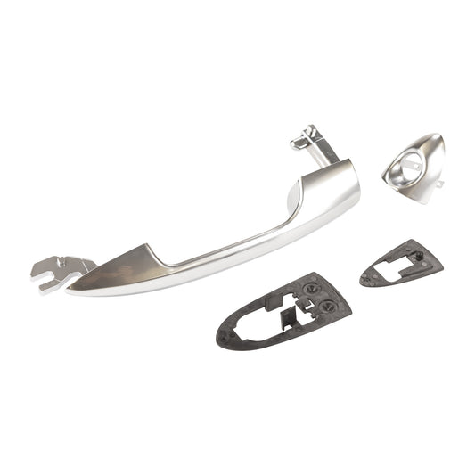 Klamka drzwi przednich lewych, plastikowa, wygląd aluminium