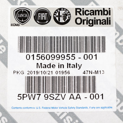 Klamka drzwi przednich lewych z tworzywa sztucznego o wyglądzie aluminium, oryginalna FCA 156099955