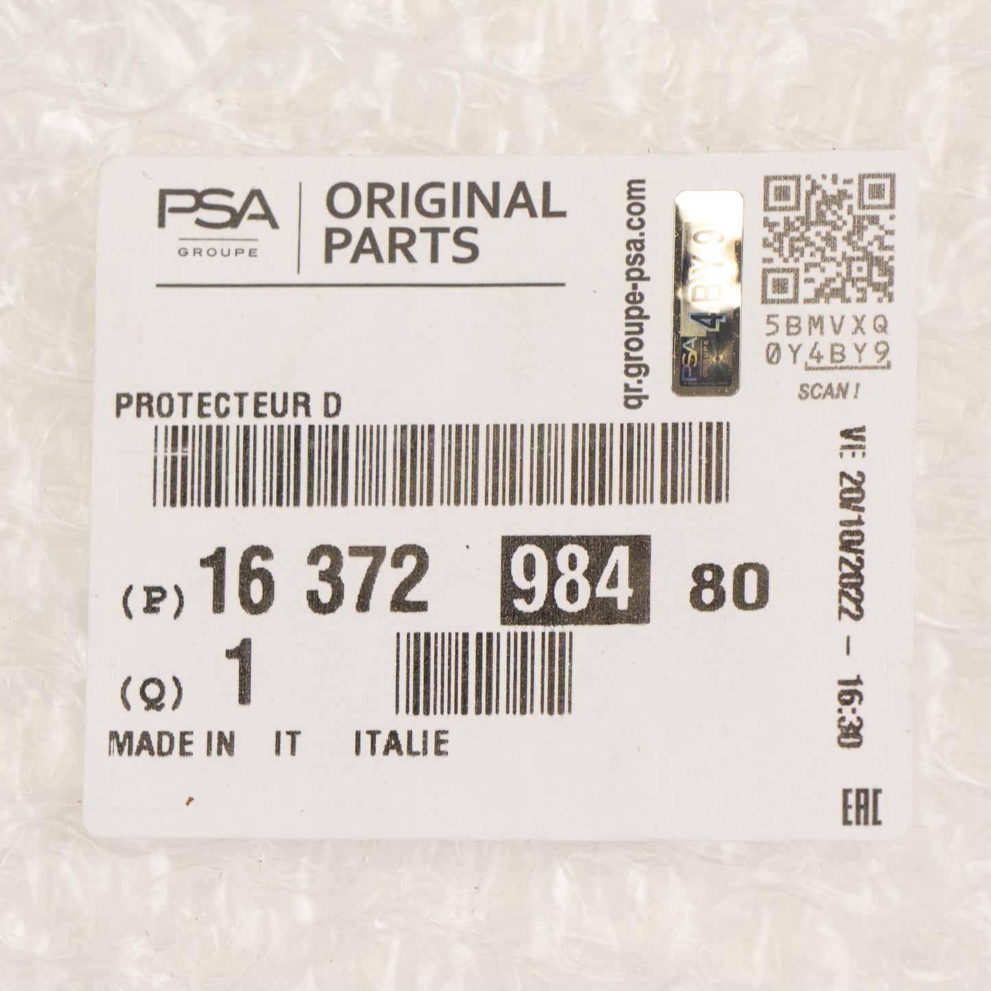 Listwa ochronna 140 cm czarna PSA OE 1637298480