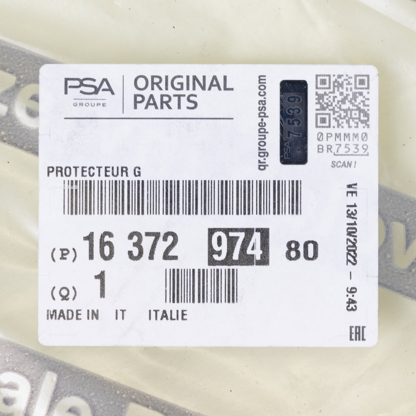 Listwa ochronna za tylnym nadkolem PSA OE 1637297480
