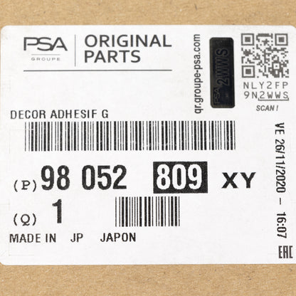 Listwa ozdobna słupka A po lewej stronie PSA OE 98052809XY