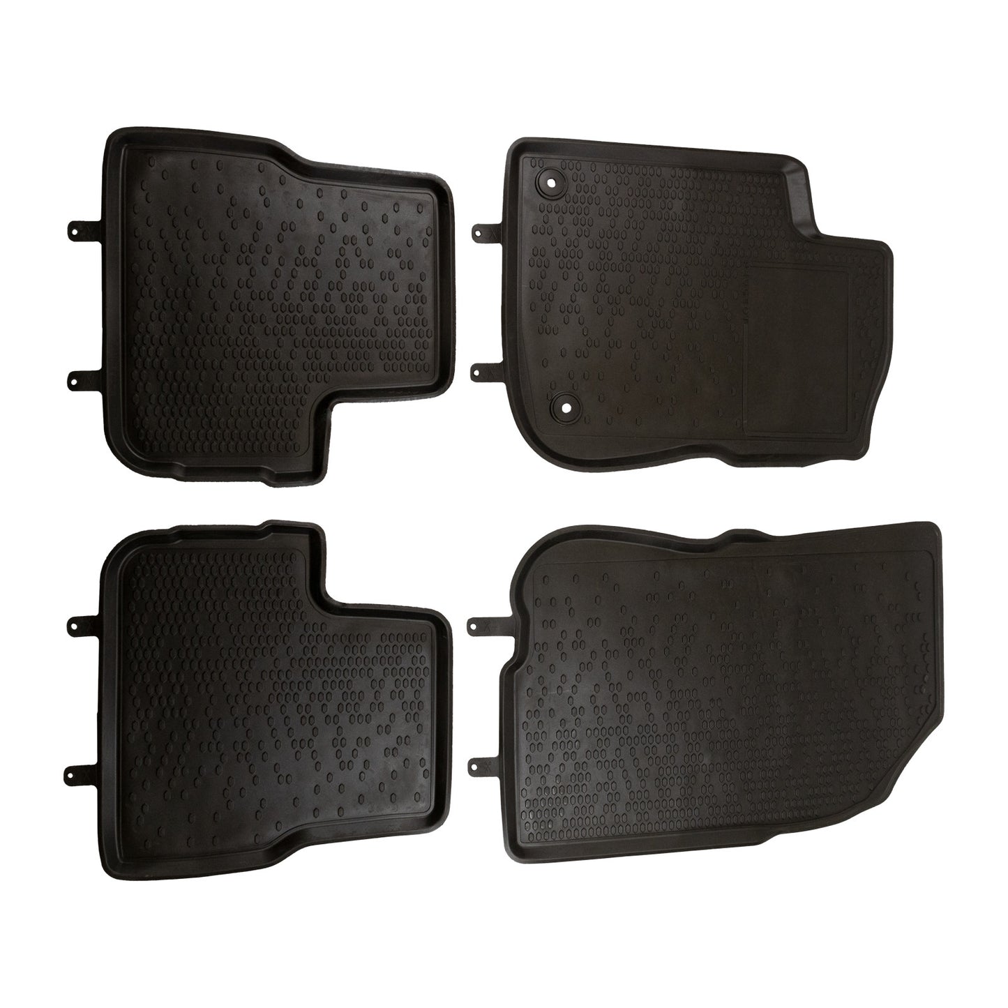 Zestaw 4 mat podłogowych PSA OE 1606632280 Gumowe Czarne