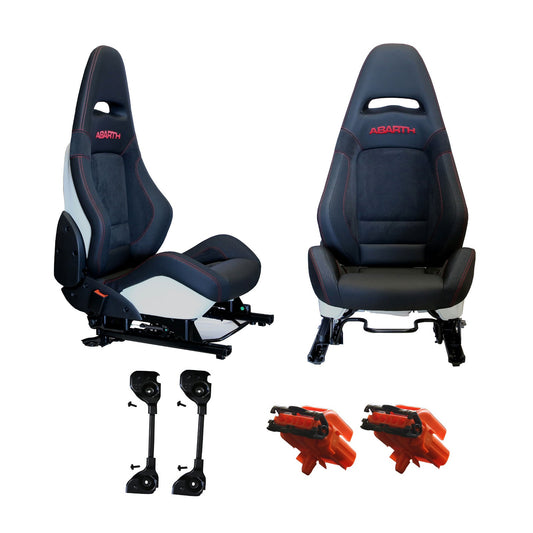 Abarth SABELT Seats Fotele skórzane czarne oryginalne