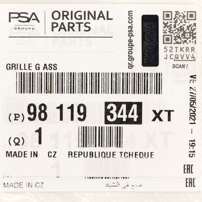 Kratka zderzaka PSA OE 98119344XT