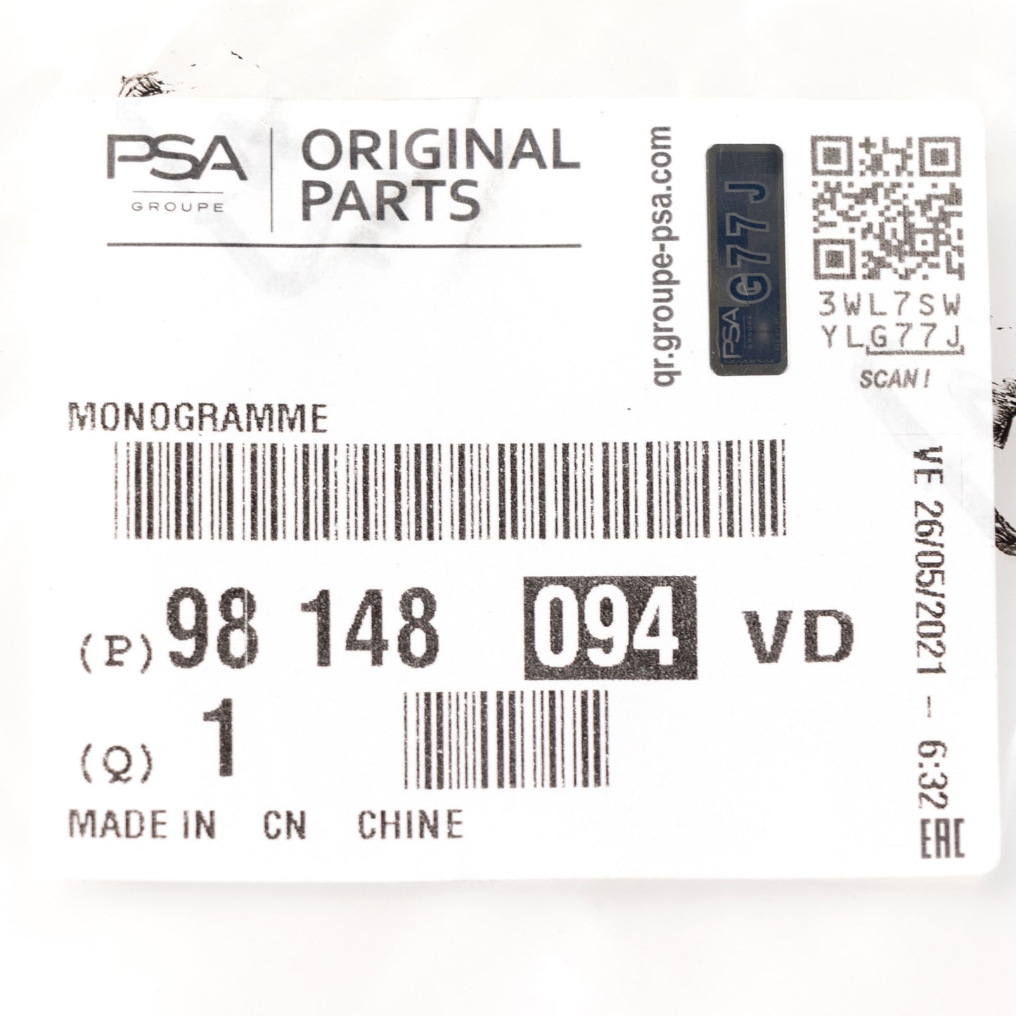 Napis „Jumpy” PSA OE 98148094VD
