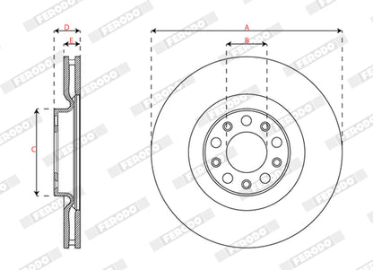 Tarcze hamulcowe komplet przód Ferodo 330mm L/P ALFA ROMEO GIULIA, STELVIO 2.0/2.2D