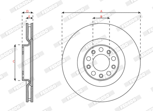 Tarcze hamulcowe komplet przód Ferodo 330mm L/P ALFA ROMEO GIULIA, STELVIO 2.0/2.2D